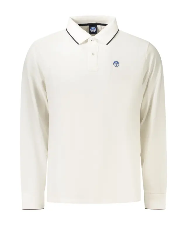 North Sails- Ανδρική Μακρυμάνικη Μπλούζα TShirt Polo 692462-000-0101 Λευκό 3