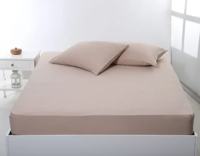Σεντόνι με λάστιχο jersey (160cm x 200cm + 35cm) dark beige - -