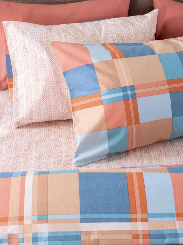 Σετ Σεντόνια 170x265 Μονά Flannel Beauty Palamaiki FB0250 Πολύχρωμο 100% βαμβακερόΧωρίς Λάστιχο 2