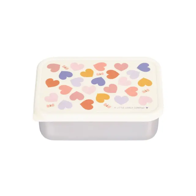 A Little Lovely Company Ανοξείδωτο Δοχείο Φαγητού Lunch Box 900ml - Hearts LBSSHE57 2