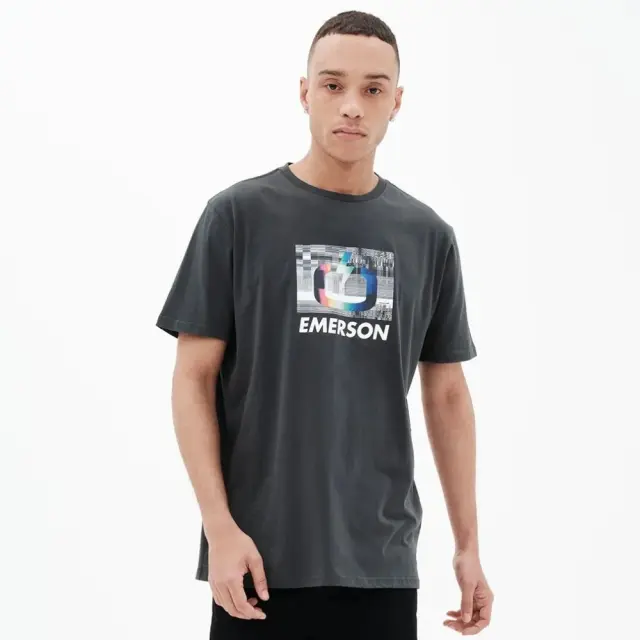 Emerson Glitch Logo T-Shirt (221.EM33.55-Forest) - Πράσινο