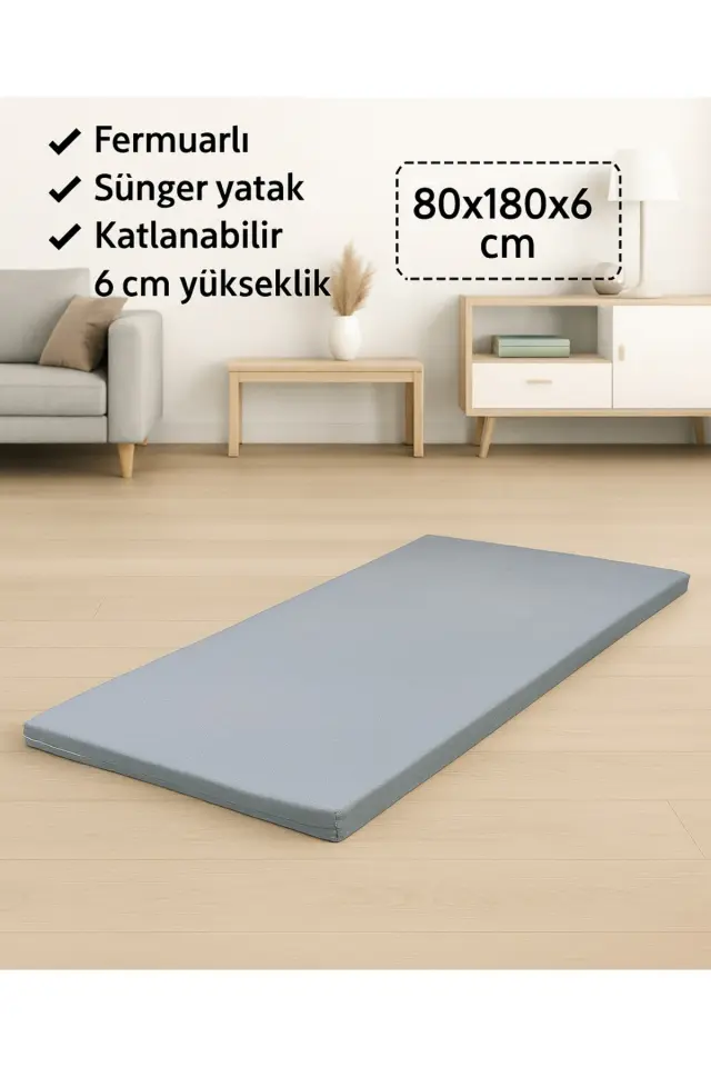 Stewehome Στρώμα αφρού για δάπεδο ή μπαλκόνι 180x80x6 cm