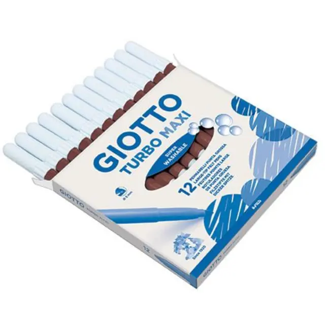 Giotto Μαρκαδόροι Ζωγραφικής Μονόχρωμοι Turbo Maxi - Καφέ (F456016)