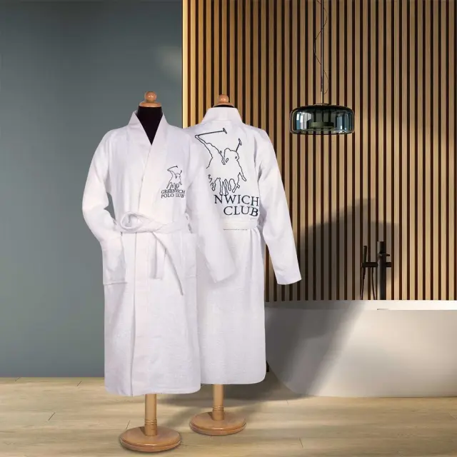 Greenwich Polo Club Μπουρνούζι Essential, Χρώμα Λευκό - L 3