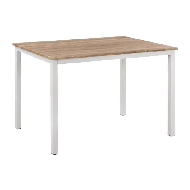 ΤΡΑΠΕΖΙ ΤΡΑΠΕΖΑΡΙΑΣ FB99532.02 MDF SONAMA-ΛΕΥΚΟ ΜΕΤΑΛΛΟ 120X80Χ75Yεκ.