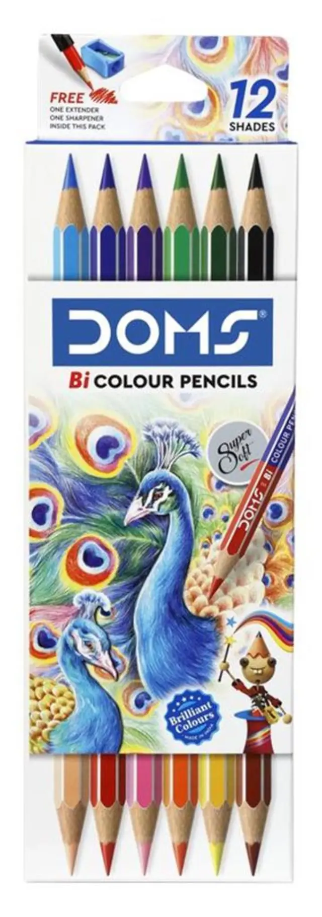 Doms Bi-Colour Ξυλομπογιές διπλής μύτης 6 τμχ / 80452 (DOMS)
