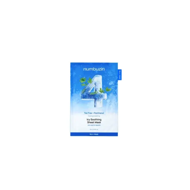Numbuzin No.4 Icy Soothing Sheet Mask Καταπραϋντική Υφασμάτινη Μάσκα Προσώπου, 27ml 1τμχ