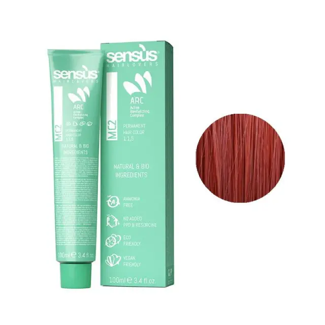Sensus MC2 Permanent Hair Color 6.55 Intense Red Dark Blonde 100ml - (μόνιμη βαφή χωρίς αμμωνία έντονο κόκκινο ξανθό σκούρο)