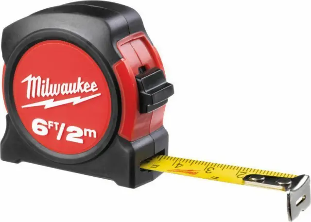 Milwaukee 48225502 - Non Magnetic Tape Μετροταινία με Αυτόματη Επαναφορά και Μαγνήτη 2m
