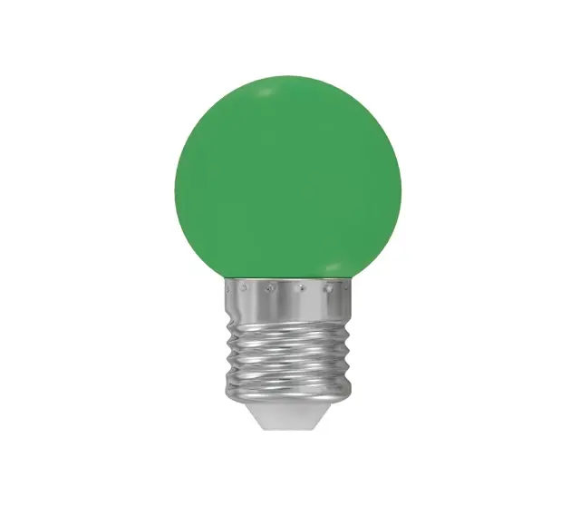 LED G45 E-27 230V 1W GREEN PCV SPECTRUM