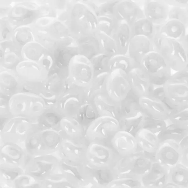 Χάντρα MiniDuo - Chalk White Luster 2x4mm ~7gr