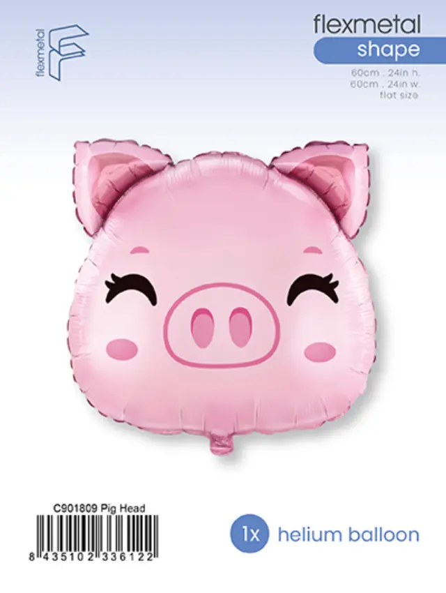 Μπαλόνι Φοιλ Σχήμα Κεφάλι Γουρουνάκι /pig 61 εκ