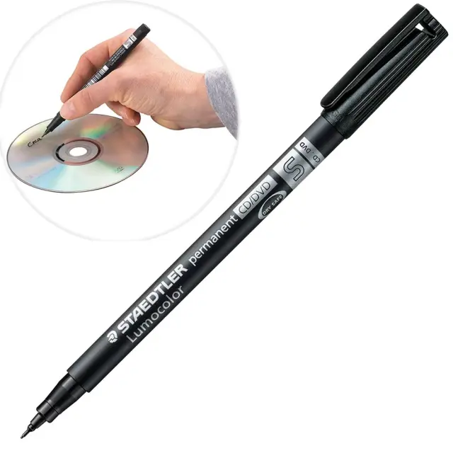 Staedtler Μαρκαδόρος Lumocolor για CD/DVD - Black
