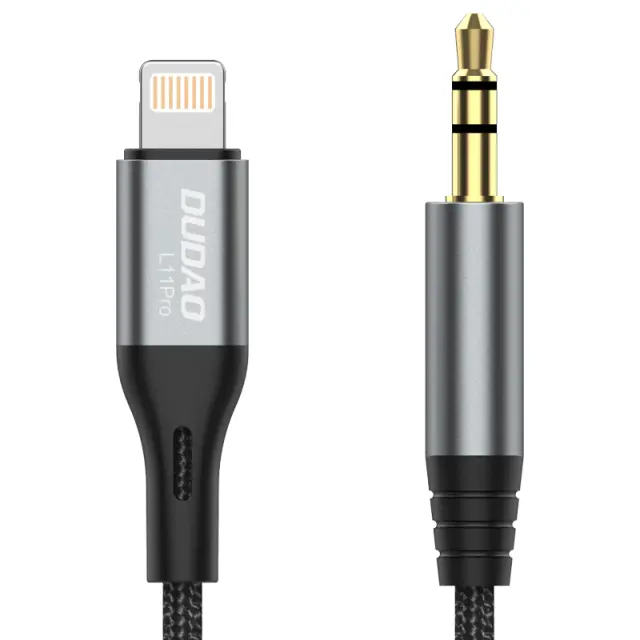 Καλώδιο ήχου Dudao Lightning - mini jack 3.5mm 1m γκρι (L11PRO)