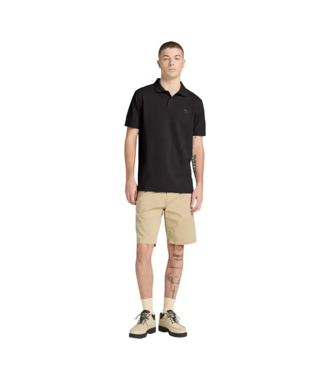 Timberland - Ανδρικό T-shirt Polo Short-Sleeve με Λογότυπο Oyster River TB0A2BRY-X65 Μαύρο - XL 2