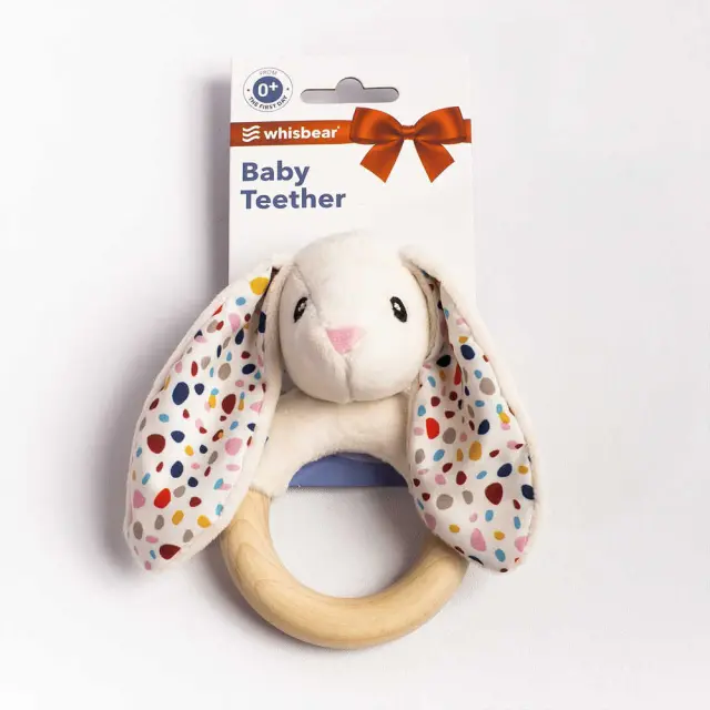 WHISBEAR ΜΑΣΗΤΙΚΟ ECO TEETHER BUNNY CREAM 2