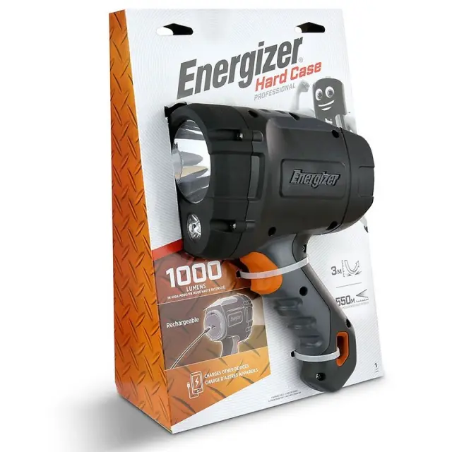 Energizer Επαναφορτιζόμενος Προβολέας Χειρός LED Αδιάβροχος IPX4 Διπλής Λειτουργίας με Μέγιστη Φωτεινότητα 1000lm Hardcase Hybrid Pro Sportlight 2