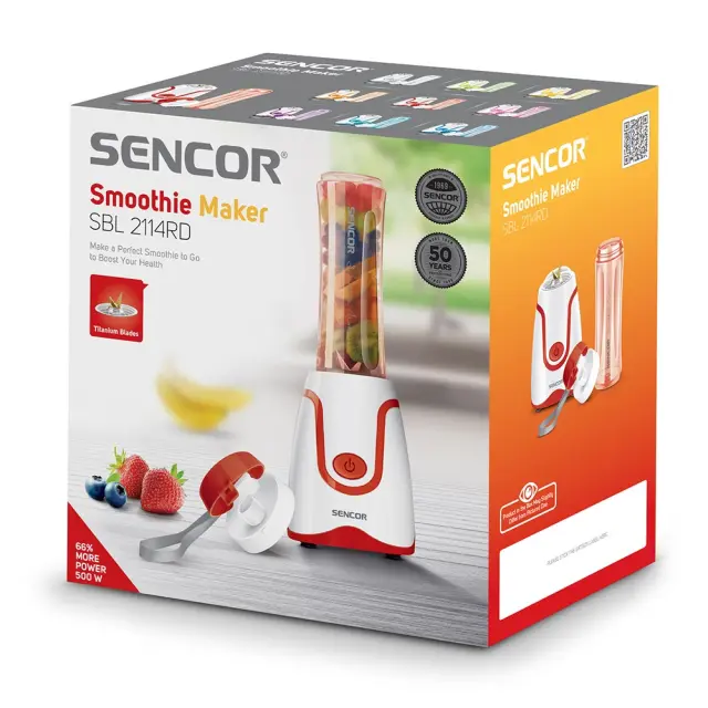 Μπλέντερ Smoothie Maker 600ml 500W Sencor SBL 2114RD Κόκκινο 2