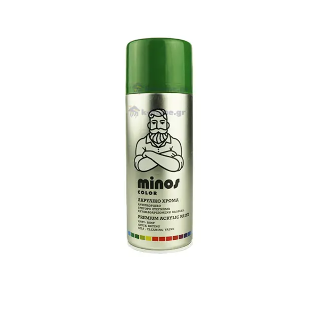 MINOS Ακρυλικό Spray RAL 6002 Πράσινο Gloss 400 ml