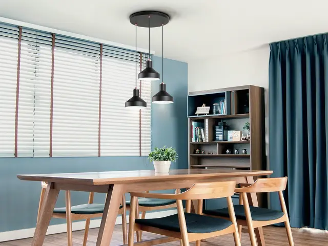Κρεμαστό φωτιστικό Irias Black Copper D45 με 3 φώτα Μαύρο Σατινέ ορείχαλκος Χάλκινο 3
