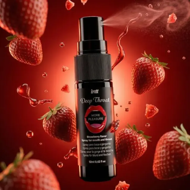 Deep Throat Oral Spray Strawberry Flavor (σπρέι πικάντικης στοματικής απόλαυσης με γεύση φράουλα) 2