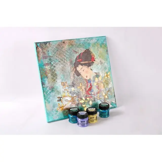 Πάστα για στένσιλ περλέ Pentart 50 ml - Turquoise 2