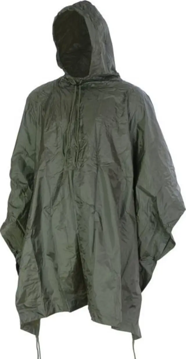 Mil-Tec OD Ripstop Wet Weather Poncho-Αδιάβροχο Πόντσο με Κουκούλα Χακί 2