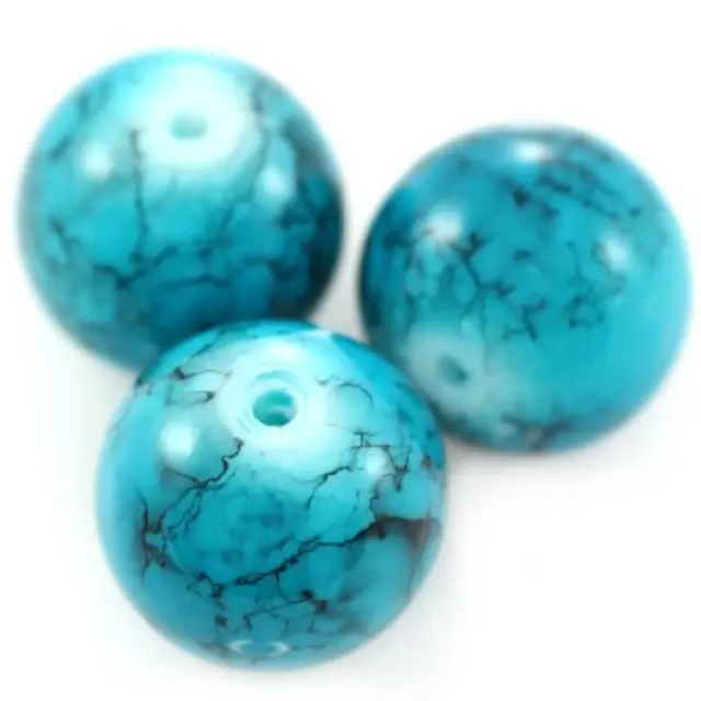 Χάντρα Multicolors Turquoise Ø12mm ~80τεμ