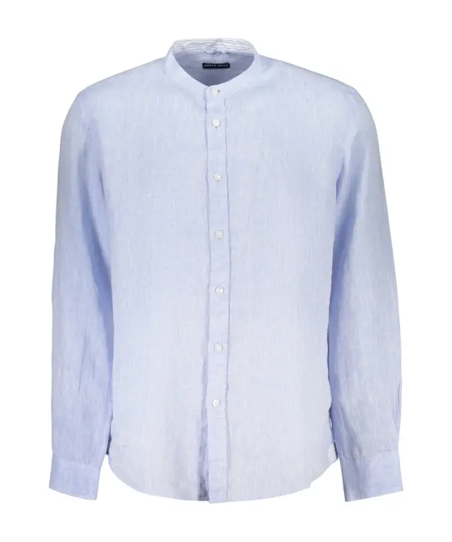 North Sails - Ανδρικό Μακρυμάνικο Πουκάμισο Mandarin Collar 664438-000-0757 Γαλάζιο 3