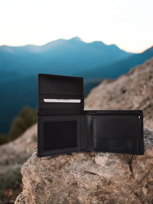 Zippo Πορτοφόλι Μαύρο & Θήκη για κέρματα 3