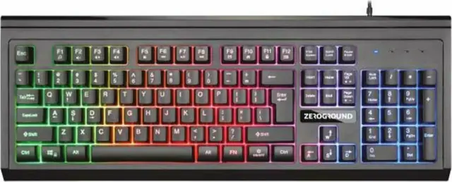 Zeroground KB-3000G Toromi Gaming Πληκτρολόγιο με RGB φωτισμό (Αγγλικό US)