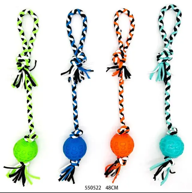 Υφασμάτινο παιχνίδι σκύλου με μπάλα - 48cm - 12pcs - 550522 2