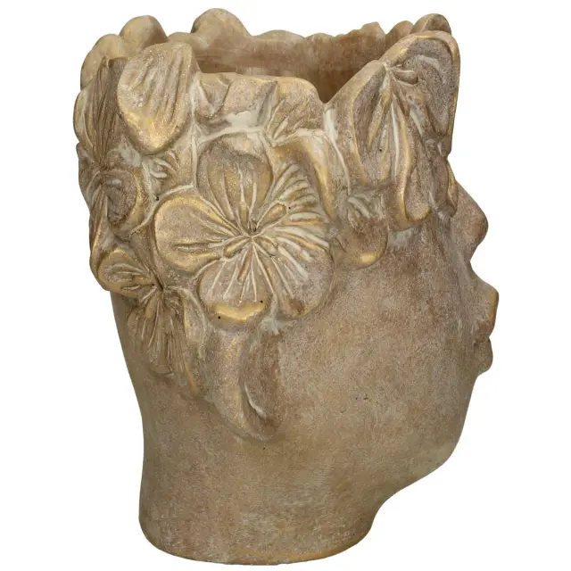 Κασπώ Πρόσωπο Χρυσό Τσιμέντο 26x23x21cm 3