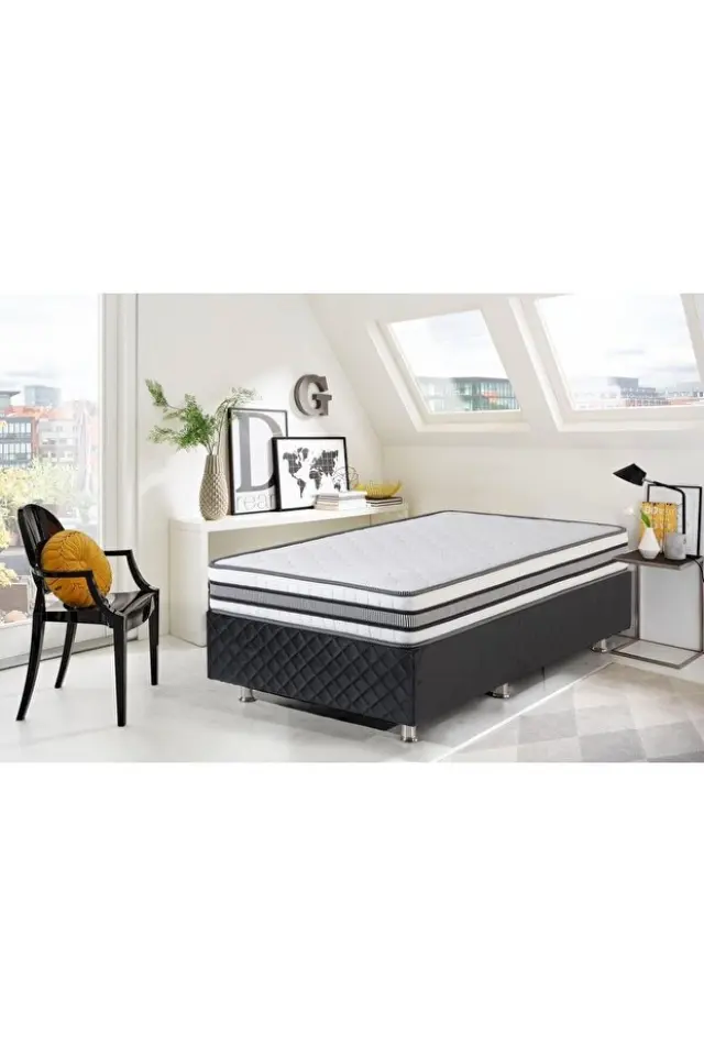 Stewehome Ορθοπεδικό Στρώμα Zebra Ergonomi Μονό -Λευκό /Γκρι 90x190x20 cm