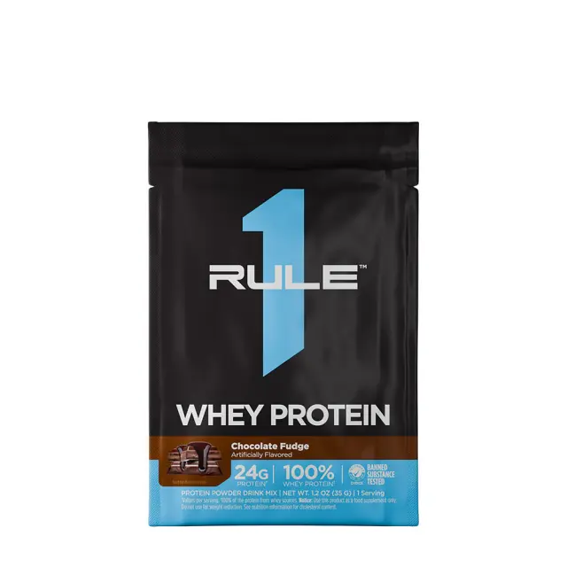 Rule1 Whey Blend Sample Chocolate Fudge, 1 pc