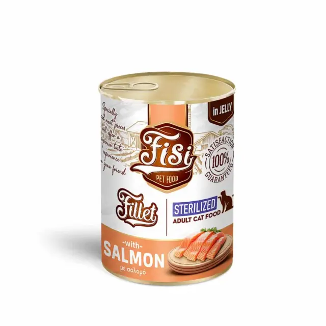 Fisi Fillet Cat Adult Σολομό Σε Ζελέ Sterilized 400gr