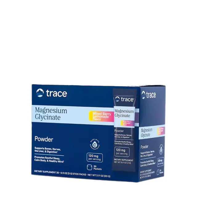 Trace Minerals Magnesium Glycinate Stick Packs Mixed berry lemonade, 30 Packs