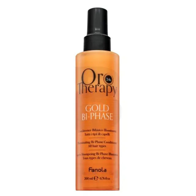 Fanola Oro Therapy 24k Gold Bi-Phase Conditioner leave-in conditioner for smoothness and gloss of hair 200 ml