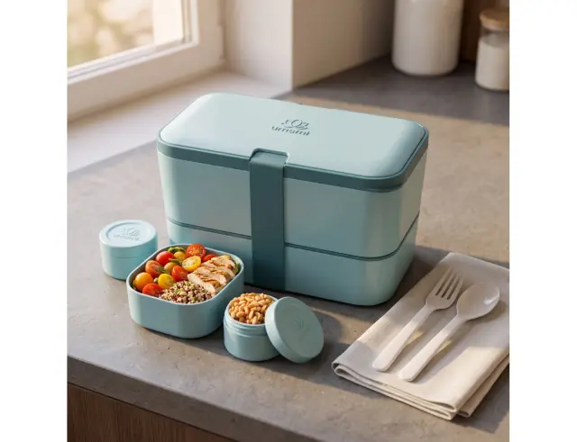 Δοχείο Φαγητού Lunch Box - Original Bento Box Premium Nestable Umami - Mint Blue - Κατάλληλο για Φούρνο Μικροκυμάτων B0C9DGNWBK