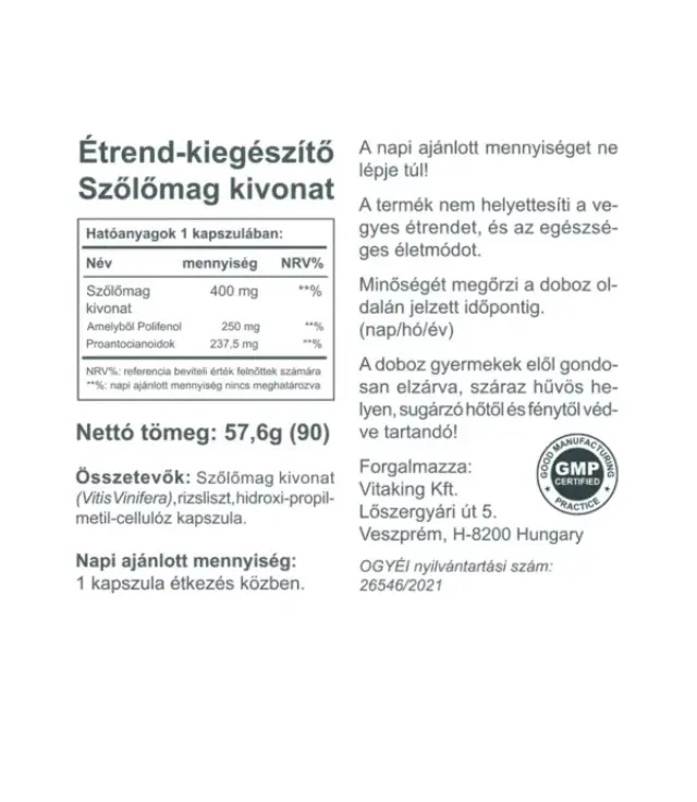 Vitaking Grapeseed Extract 400 mg 2