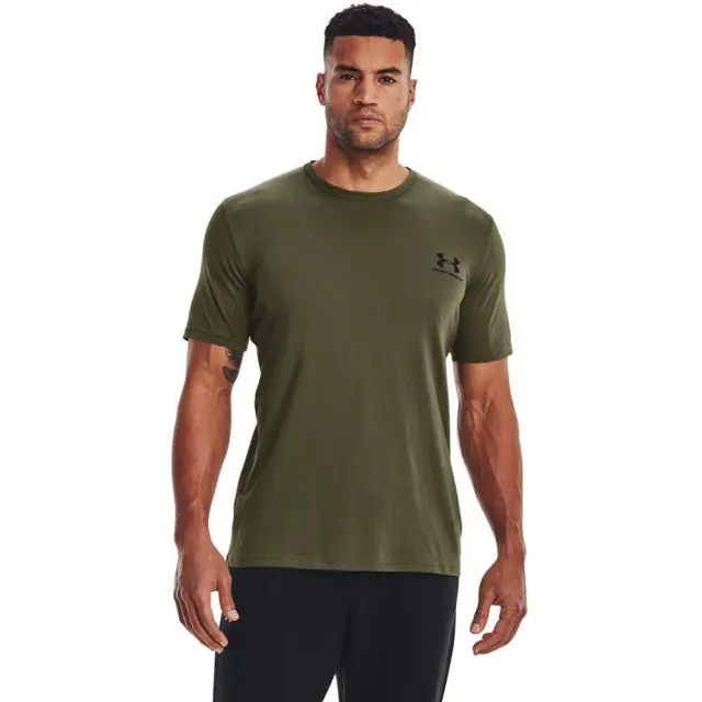 Under Armour Sportstyle Left Chest T-Shirt (1326799-390) - Λαδί