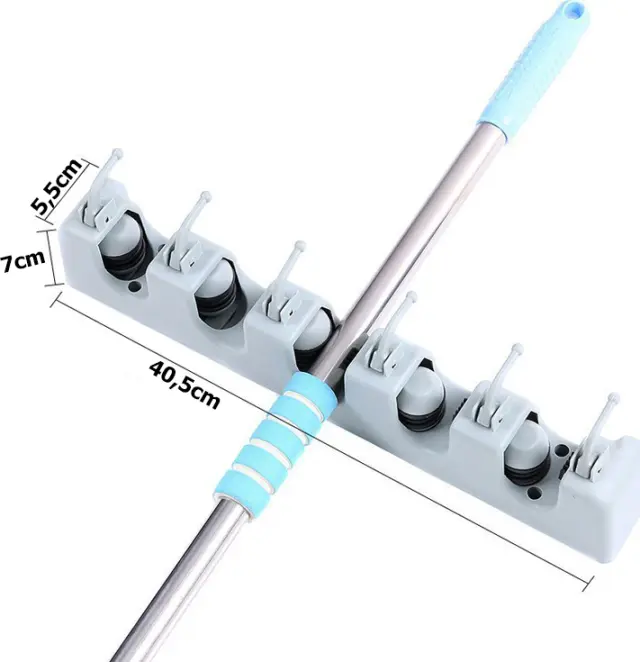 Βάση για σκούπες 5 θέσεων και 6 γάντζων - Magic Holder - OEM 3