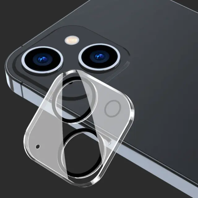 Enkay® Camera Lens Tempered Glass for iPhone 14 / 14 Plus (Clear- Black Rings) 2