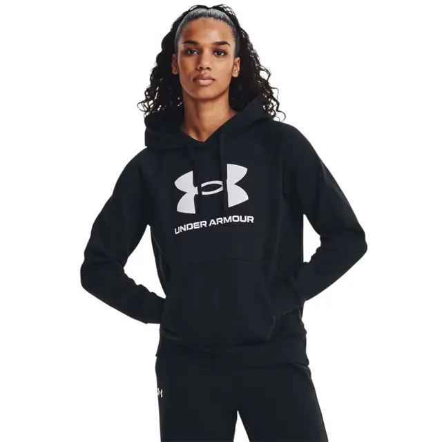 Under Armour Women's Rival Fleece Big Logo Hoodie Μαύρο 1379501-001 (Under Armour)