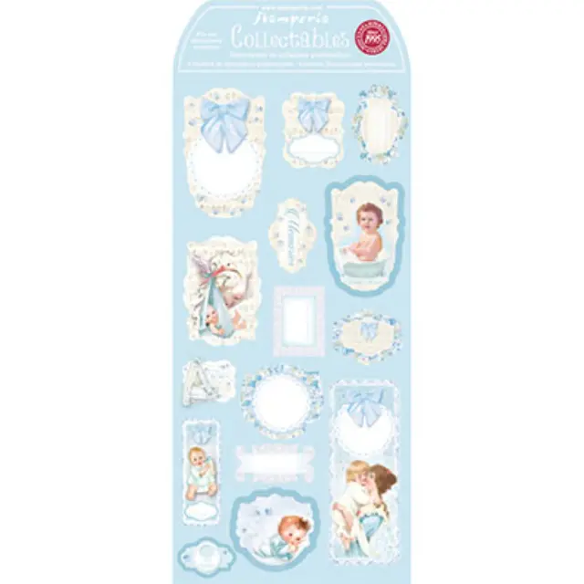 Ταμπέλες 15τεμ για Scrapbooking σε Χαρτόνι 30x15cm - Baby Blue