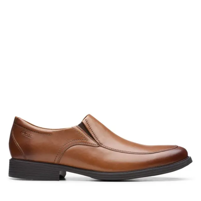 Clarks Whiddon Step Dark Tan Leather Dark Tan Leather - 42 2