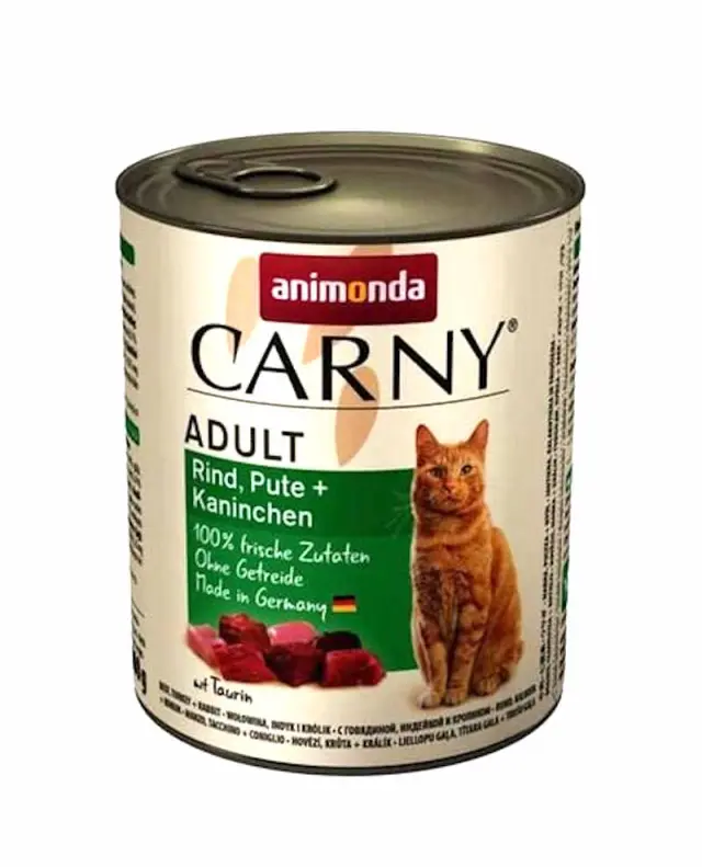 Animonda Carny Cat Adult Πατέ Με Μοσχάρι, Γαλοπούλα & Κουνέλι 800gr Μονόχρωμο