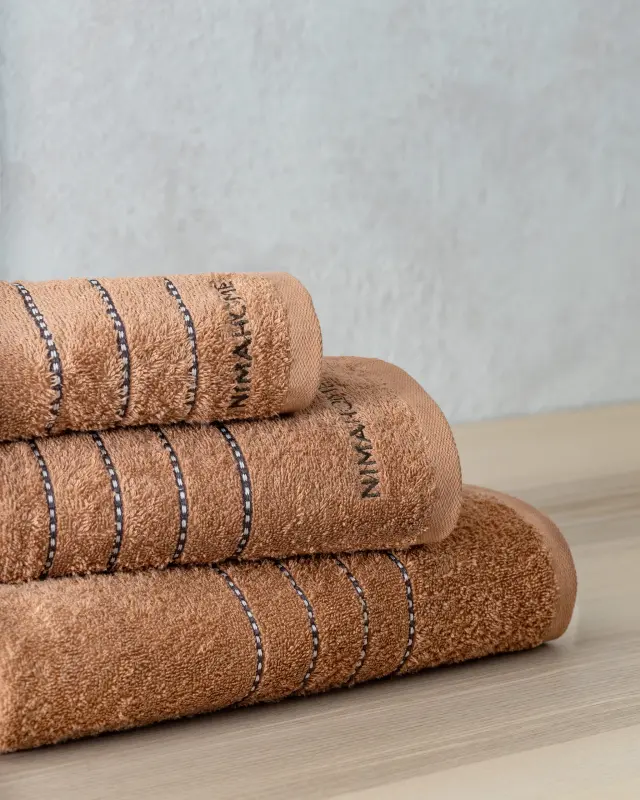 Nima Home Σετ Πετσέτες (30x50 + 50x90 + 70x140) - Razz Terracotta