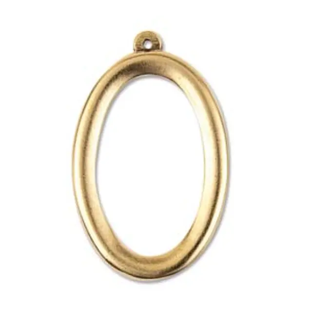 Nunn Design Κρεμαστό Οβάλ 25x41mm - Antique Gold - 1τεμ