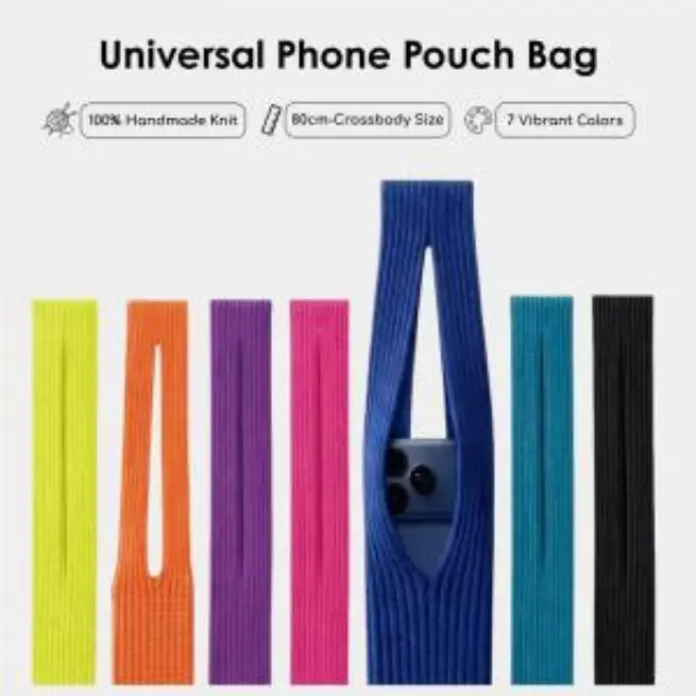 Universal Τσαντάκι Crossbody 80cm για Smartphones έως 6,9" Μωβ N71135 3